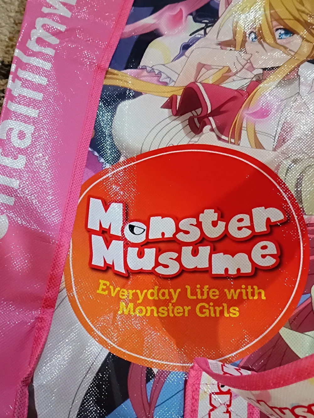 Monster Musume Pink Anime Tote Bag Promotional Large Bag